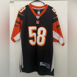 Reebok NFL Cincinnati Bengals Rey Maualuga’s Jersey Adult Mens XL